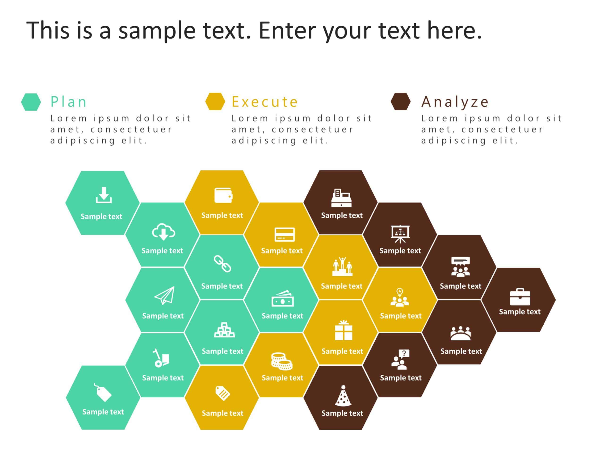 Hexagon Strategy 2 PowerPoint Template & Google Slides Theme