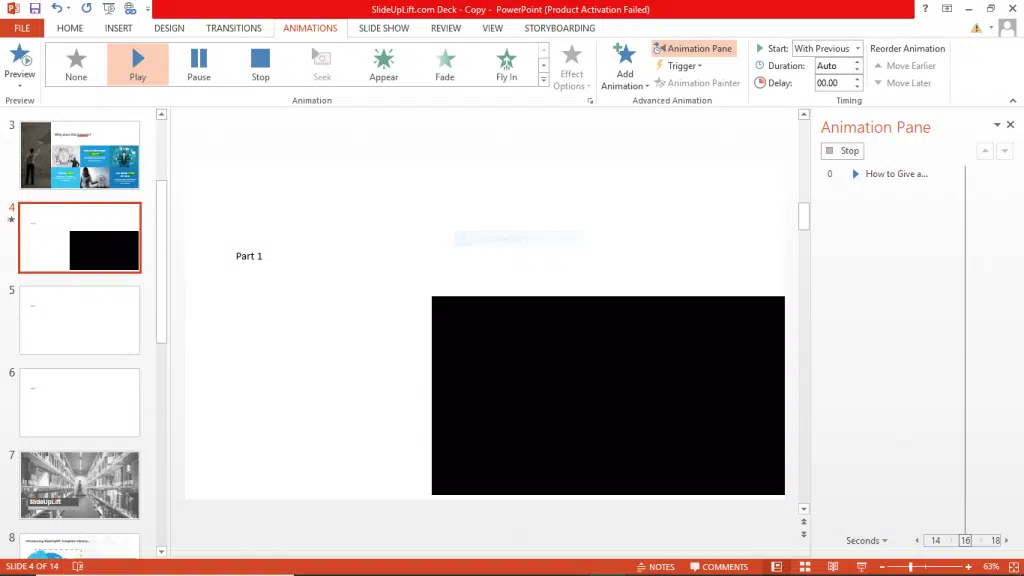 powerpoint animation multiple slides