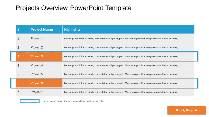 Projects Overview PowerPoint Template