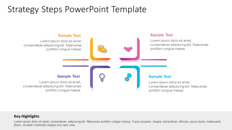 Strategy 4 Steps PowerPoint Template & Google Slides Theme
