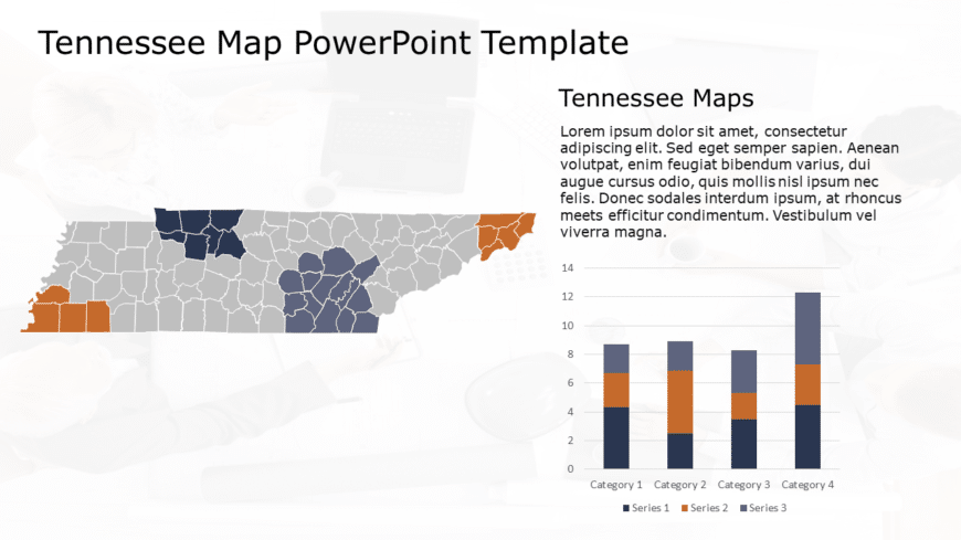 Tennessee Map 2 PowerPoint Template