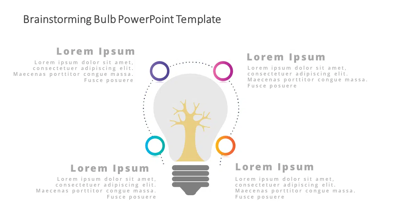 Brainstorming Bulb 02 PowerPoint Template & Google Slides Theme