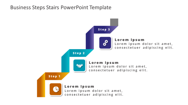 Business Steps Stairs PowerPoint Template & Google Slides Theme