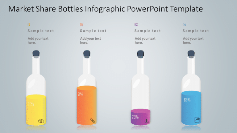 Market Share Bottles Infographic PowerPoint Template & Google Slides Theme