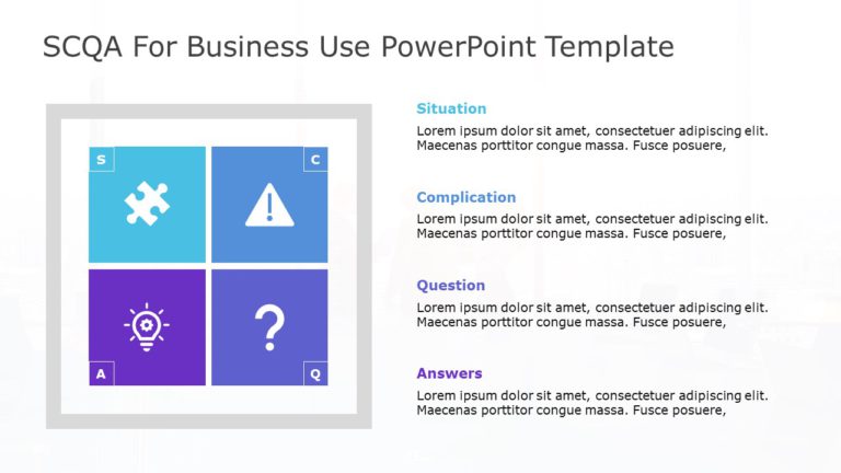 SCQA for business use ,26j PowerPoint Template & Google Slides Theme