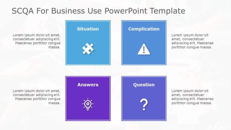 SCQA for business use ,27j PowerPoint Template & Google Slides Theme