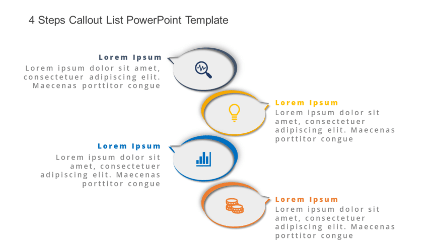 4 Steps Callout List PowerPoint Template