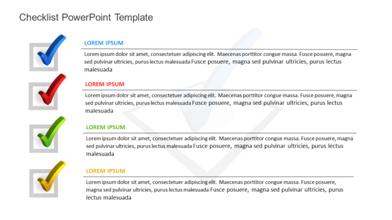 Checklist 4 PowerPoint Template & Google Slides Theme