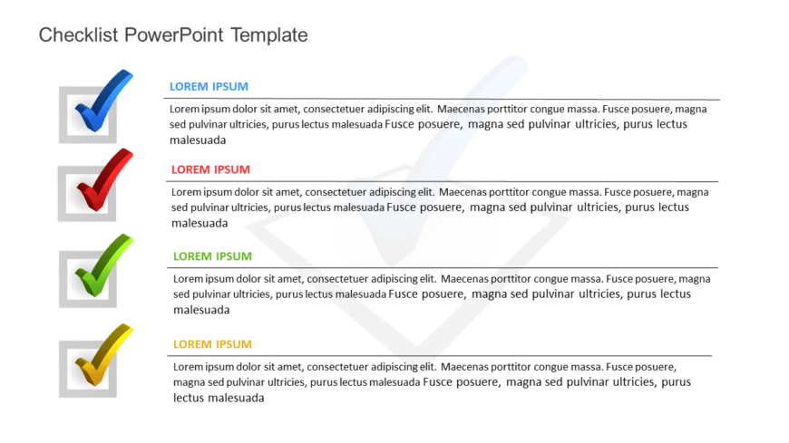 Checklist 4 PowerPoint Template