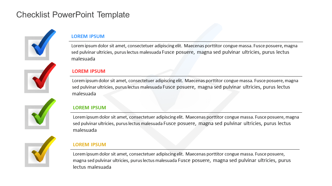 Checklist 4 PowerPoint Template & Google Slides Theme