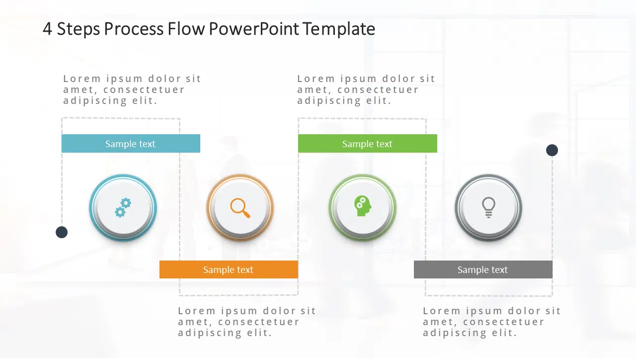 4 Steps Process Flow PowerPoint Template & Google Slides Theme