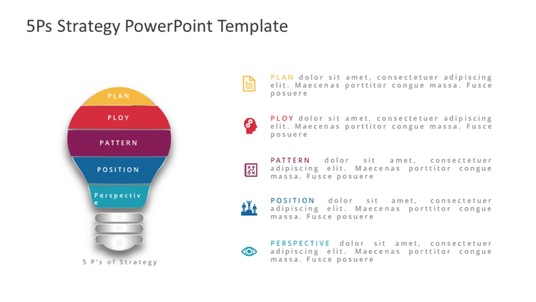 5Ps Strategy PowerPoint Template & Google Slides Theme