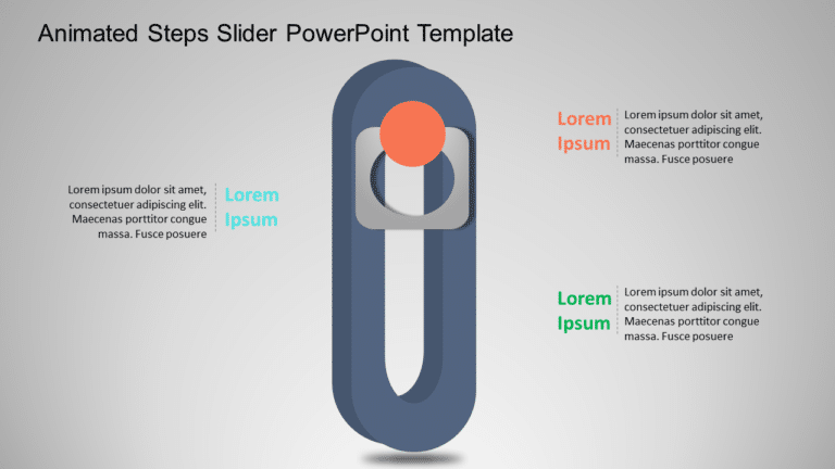 Animated 3 Steps Slider PowerPoint Template & Google Slides Theme