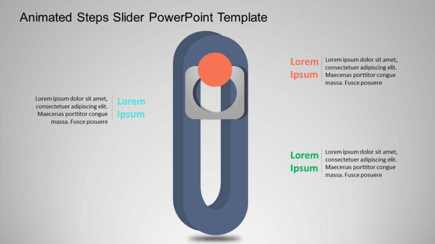Animated 3 Steps Slider PowerPoint Template