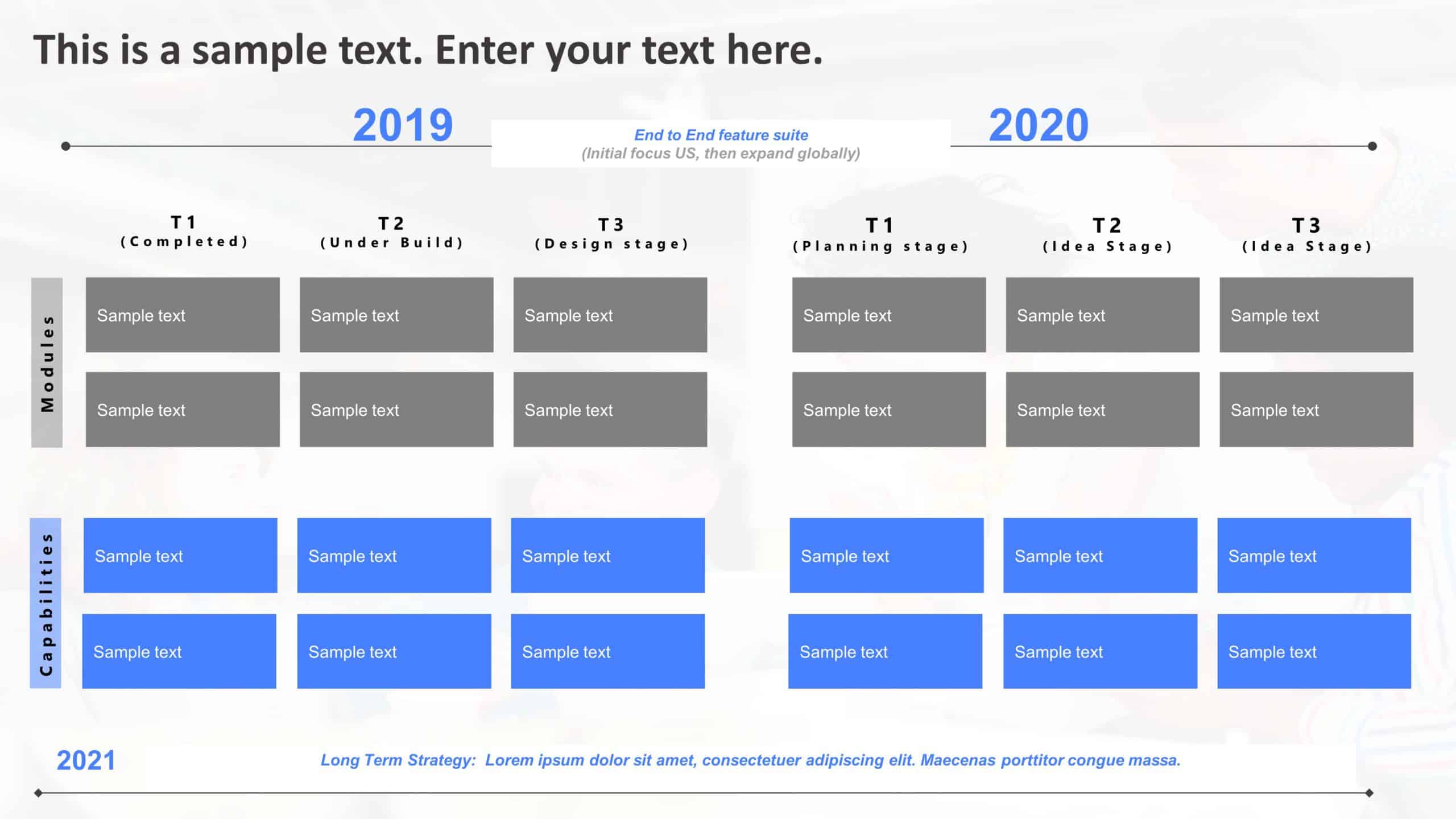 product roadmap template ppt free download