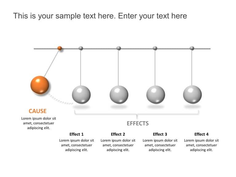 Cause and Effect Pendulum PowerPoint Template & Google Slides Theme