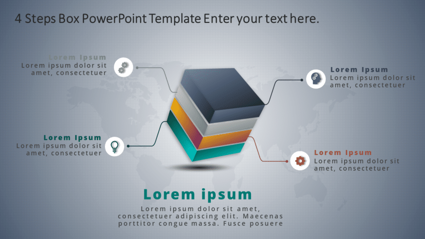 4 Steps Box PowerPoint Template