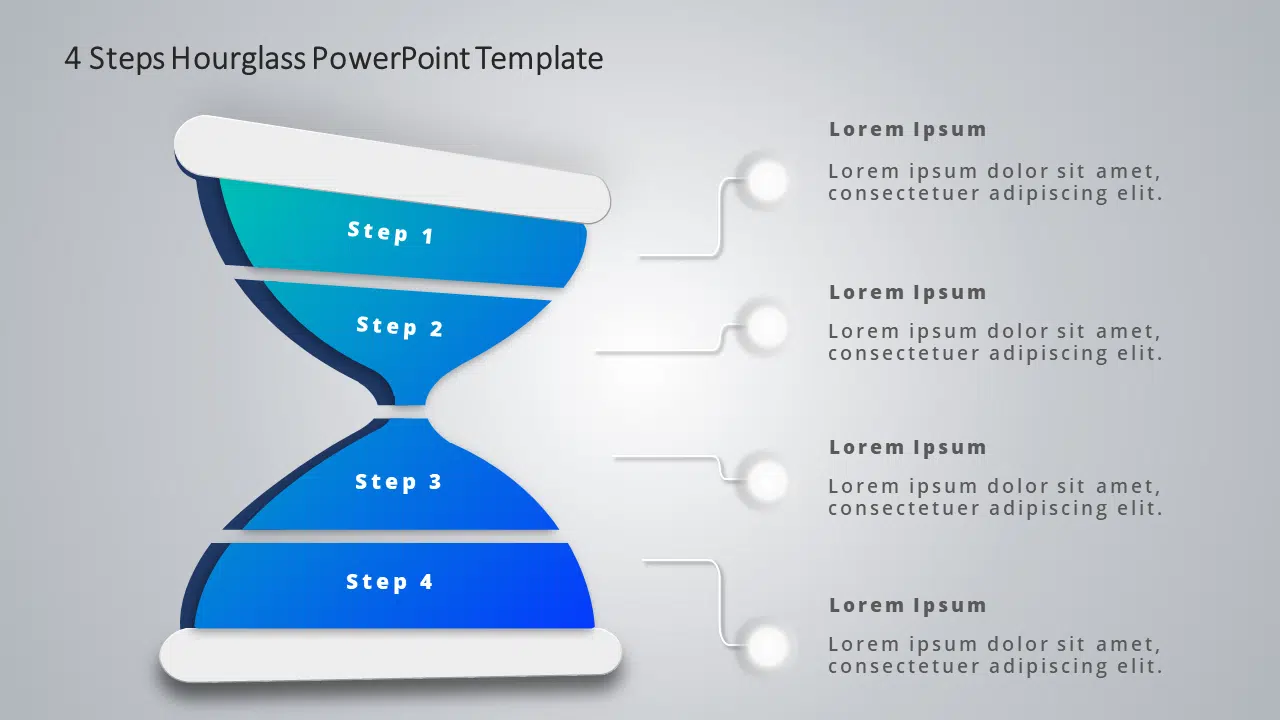 4 Steps Hourglass PowerPoint Template & Google Slides Theme