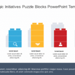 5 Steps Strategic Initiatives Puzzle Blocks PowerPoint Template & Google Slides Theme