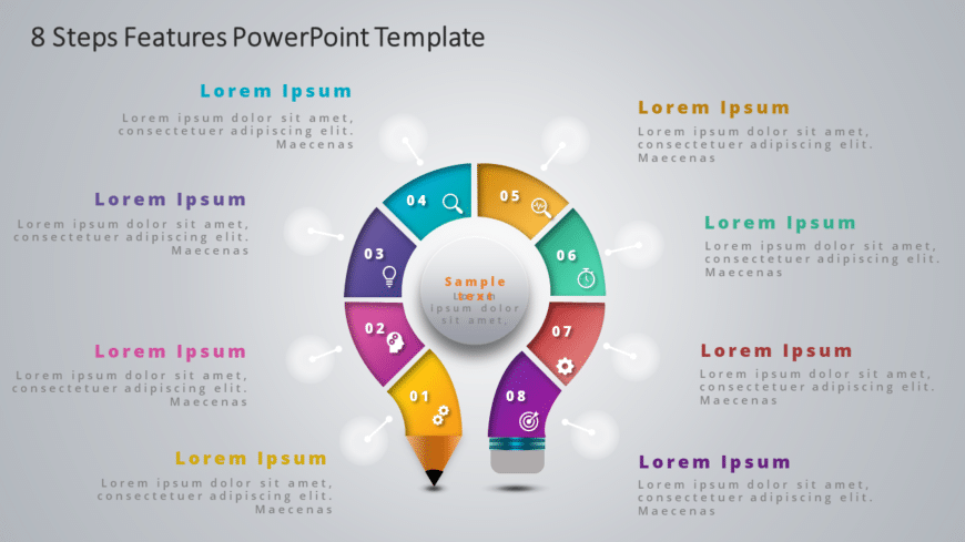 8 Steps Features PowerPoint Template