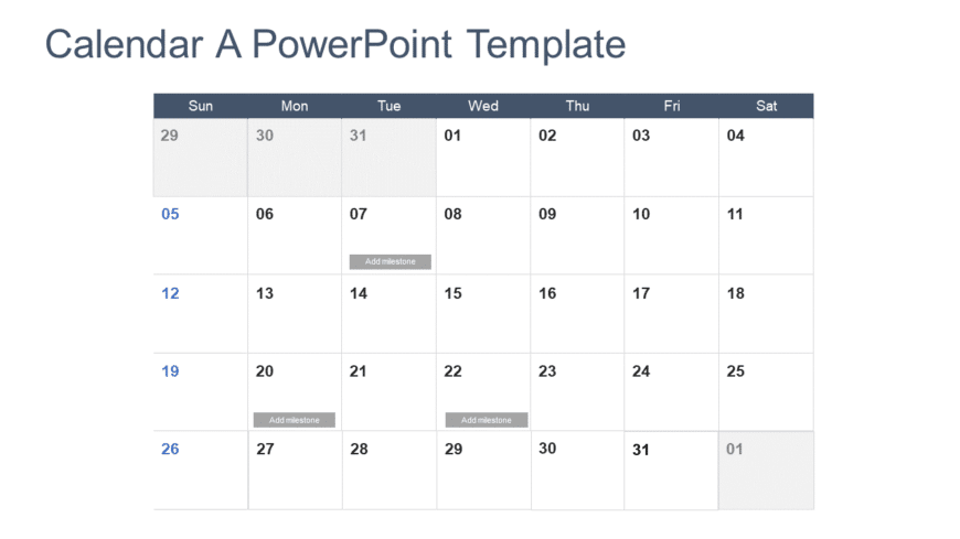 Calendar 2020 A PowerPoint Template