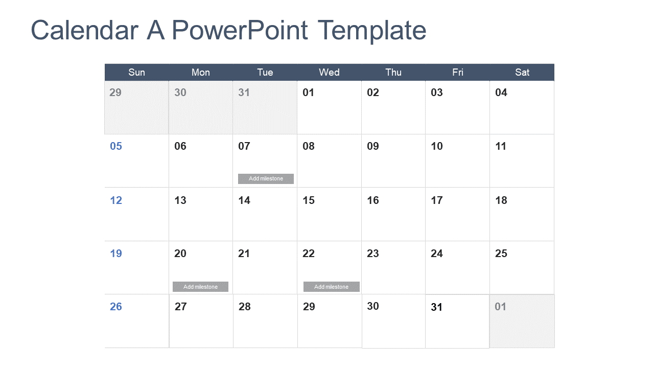 Calendar 2020 A PowerPoint Template & Google Slides Theme