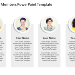 Team Profile 4 Members PowerPoint Template & Google Slides Theme