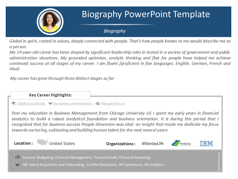 Biography PowerPoint Template & Google Slides Theme