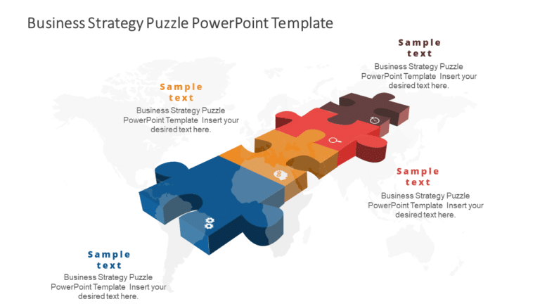 Business Strategy Puzzle Google Slides Template Theme