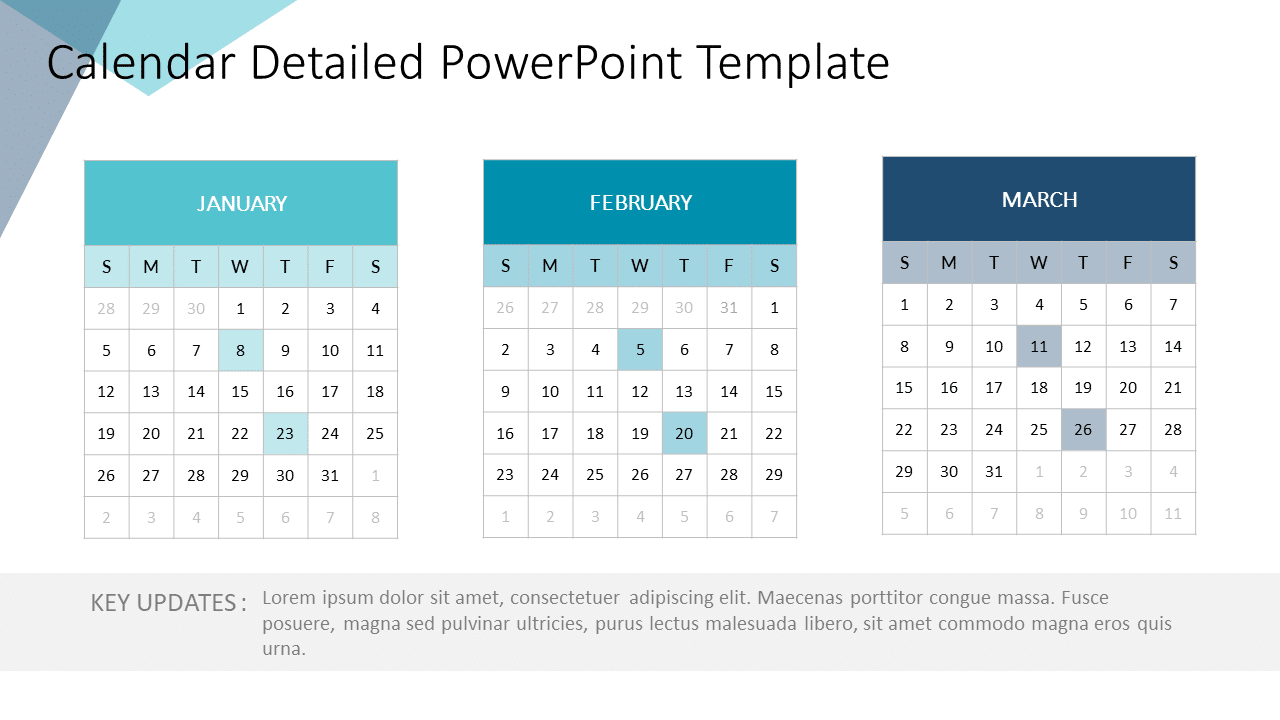 Calendar 2020 Detailed PowerPoint Template & Google Slides Theme