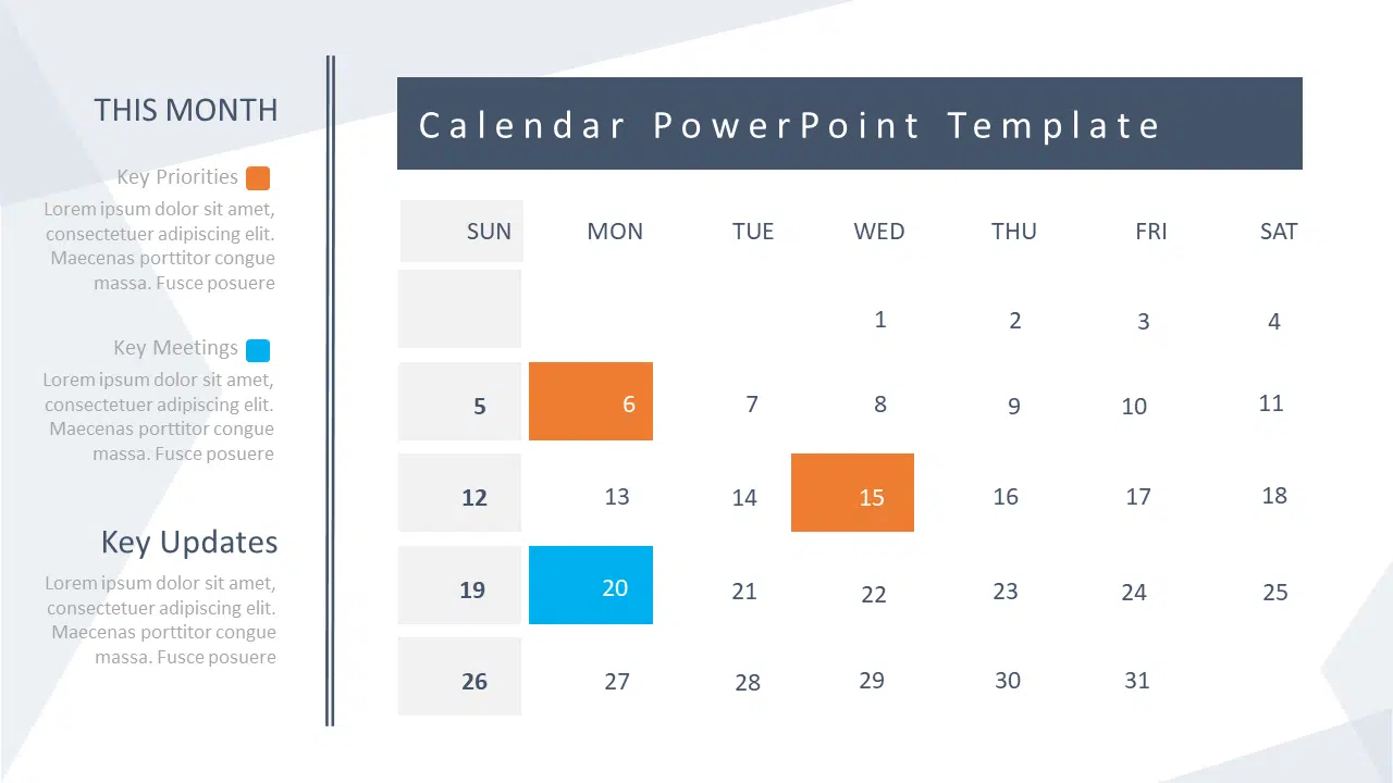 Calendar 2020 PowerPoint Template & Google Slides Theme