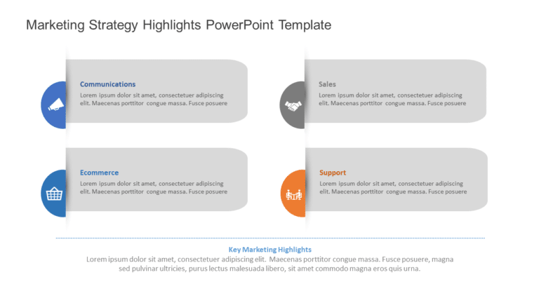 Marketing Strategy Highlights PowerPoint Template & Google Slides Theme