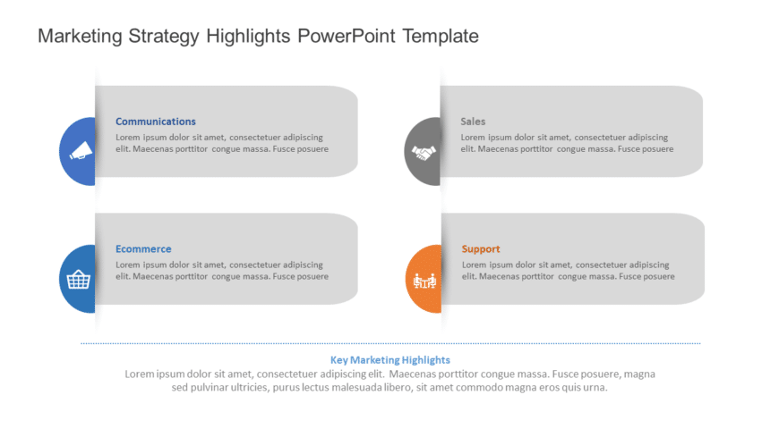 Marketing Strategy Highlights PowerPoint Template