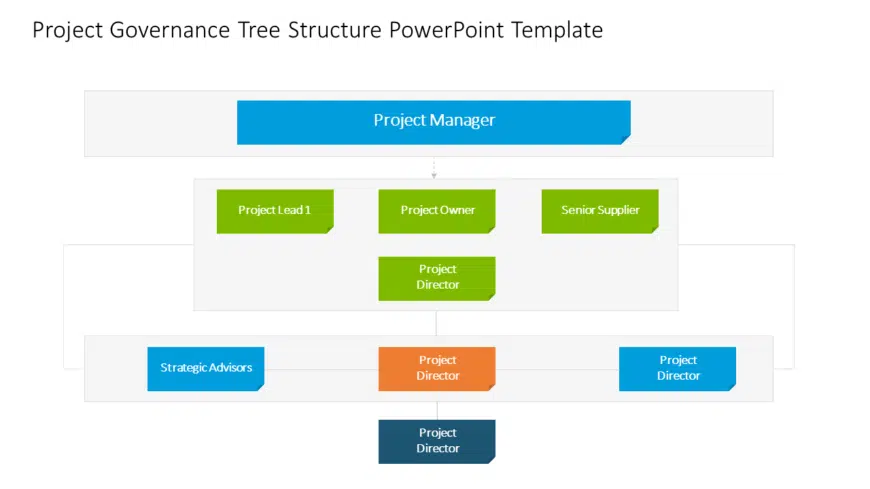 Project Governance Tree Structure PowerPoint Template