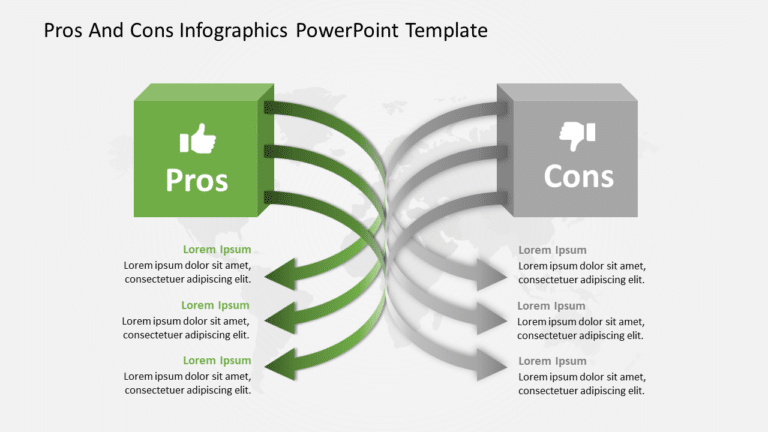 Pros and Cons Infographics PowerPoint Template & Google Slides Theme