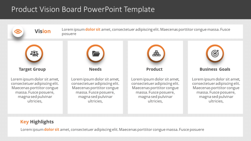 Product Vision Board PowerPoint Template