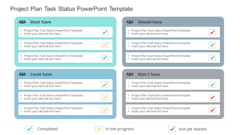 Project Plan Task Status PowerPoint Template & Google Slides Theme