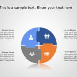 Animated Puzzle Diagram 5 PowerPoint Template