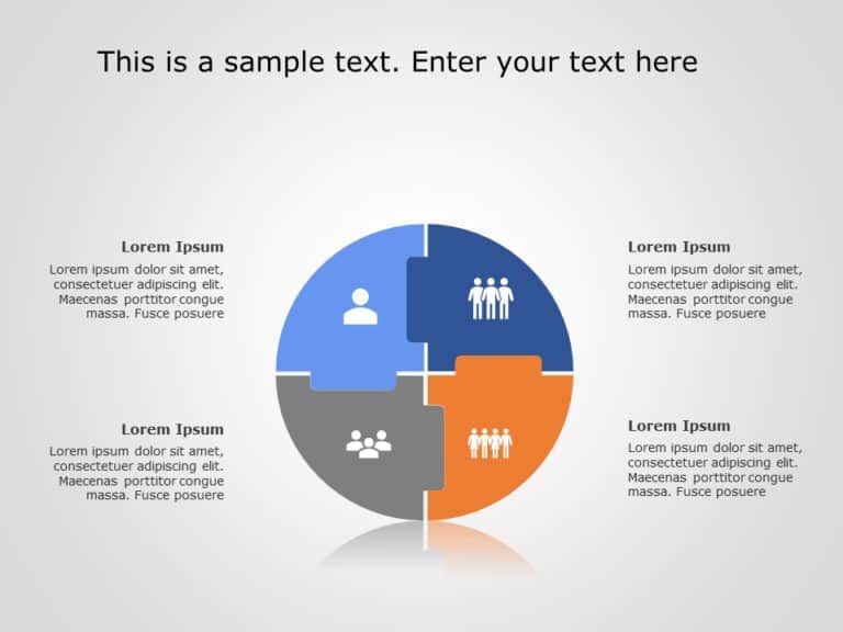 Animated Circular Puzzle Diagram PowerPoint Template & Google Slides Theme