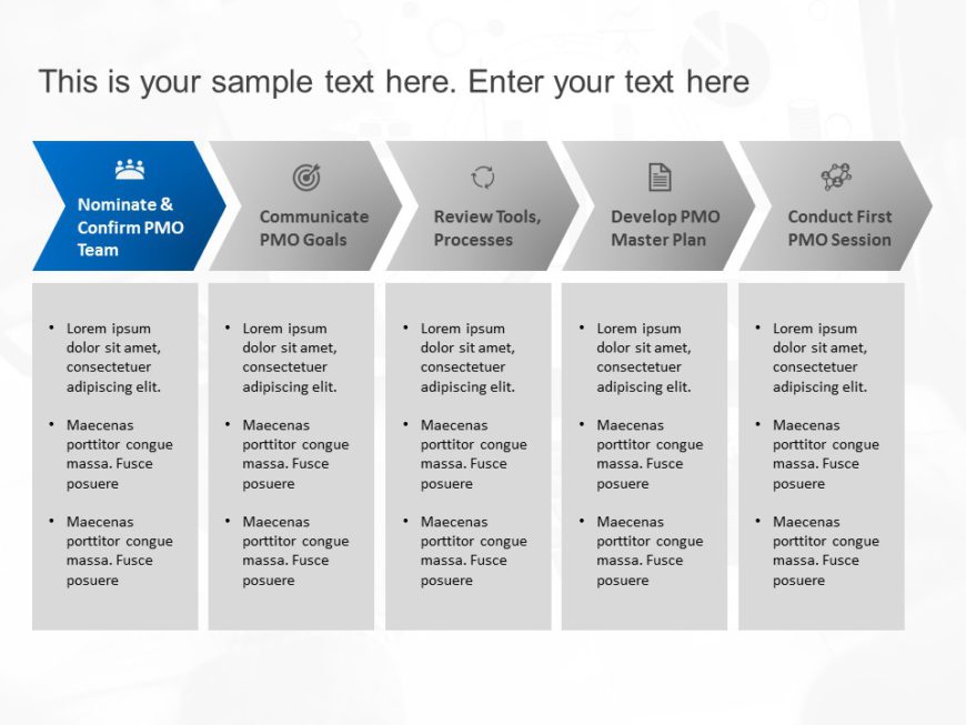 Animated PMO Objectives Planning PowerPoint Template