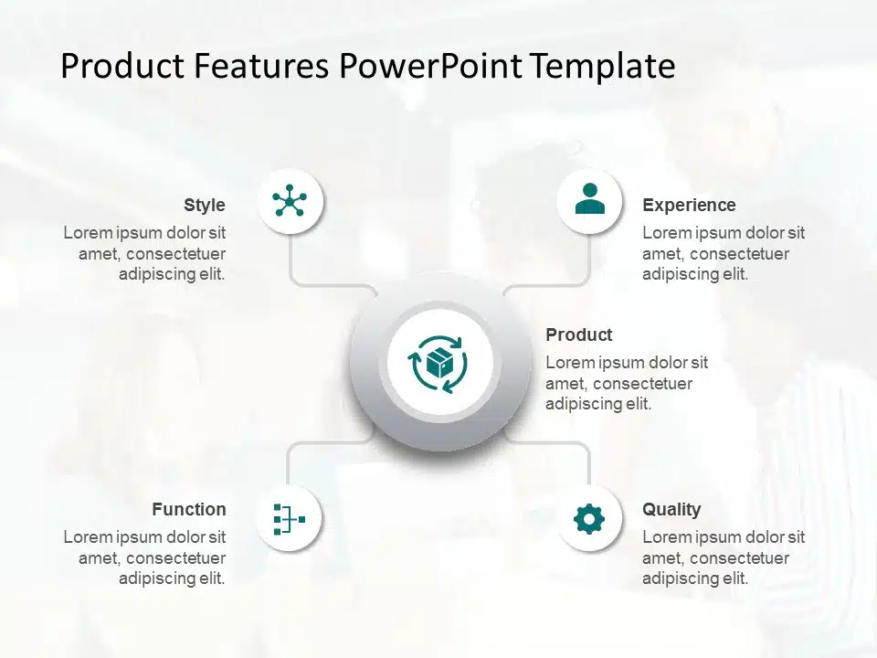 Animated Product Features 9 PowerPoint Template & Google Slides Theme