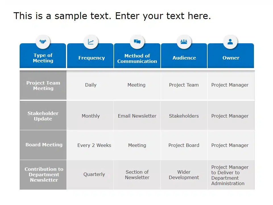 Animated Project Communication Plan PowerPoint Template & Google Slides Theme