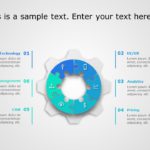 Animated circle Gear Puzzle PowerPoint Template & Google Slides Theme