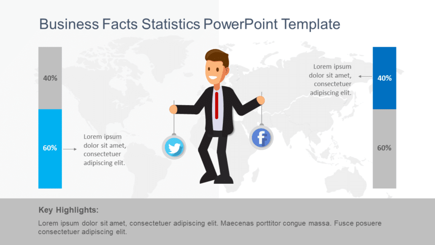 Business Facts Statistics PowerPoint Template