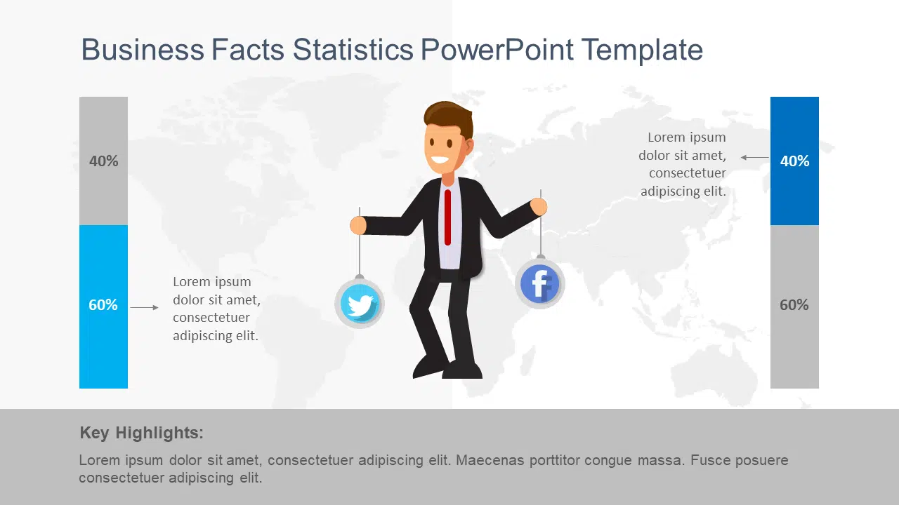 Business Facts Statistics PowerPoint Template & Google Slides Theme