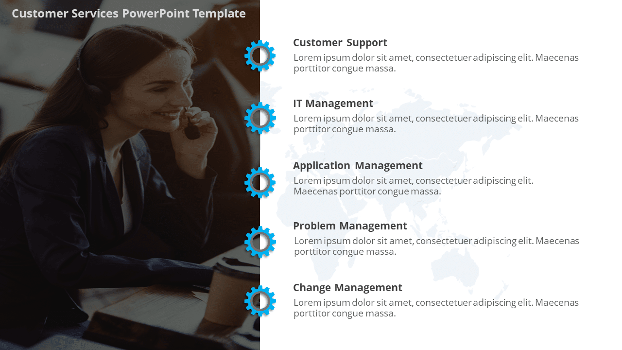 Customer Service Powerpoint Examples Customer Services PowerPoint Template