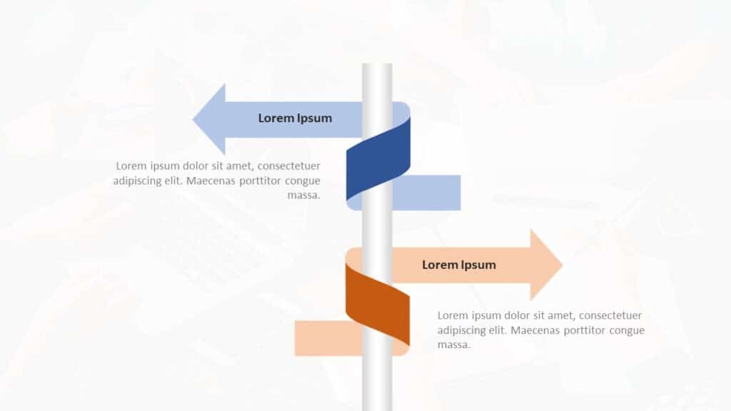 Overlapping Rounded Arrow Powerpoint Diagram Template 0474