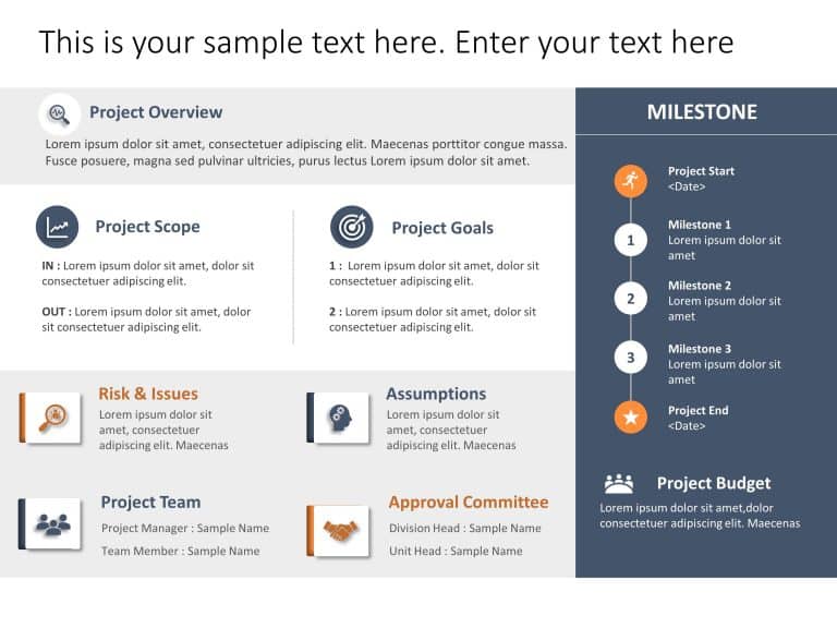 Project Charter Brief PowerPoint Template