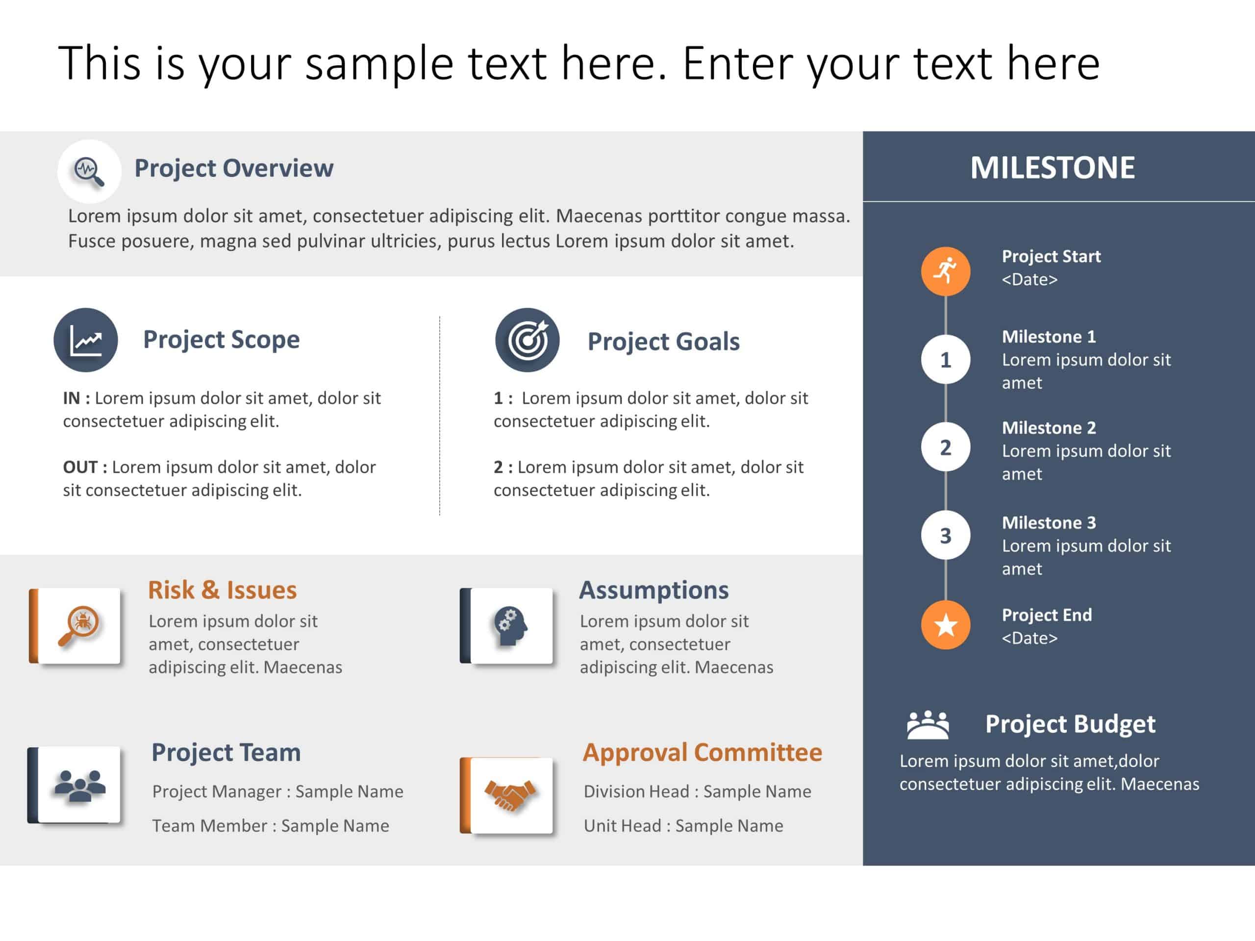 Project Charter Template Free Download Ppt Printable Form, Templates