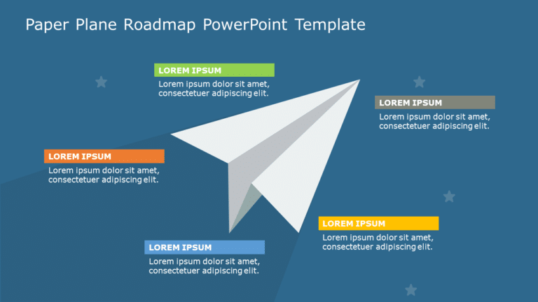 Paper Plane Roadmap 02 PowerPoint Template & Google Slides Theme